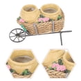 thumbnail image 4 of Cart Design Flowerpot Resin Flowerpot Flower Planter Home Garden Plant Pot, 4 of 9