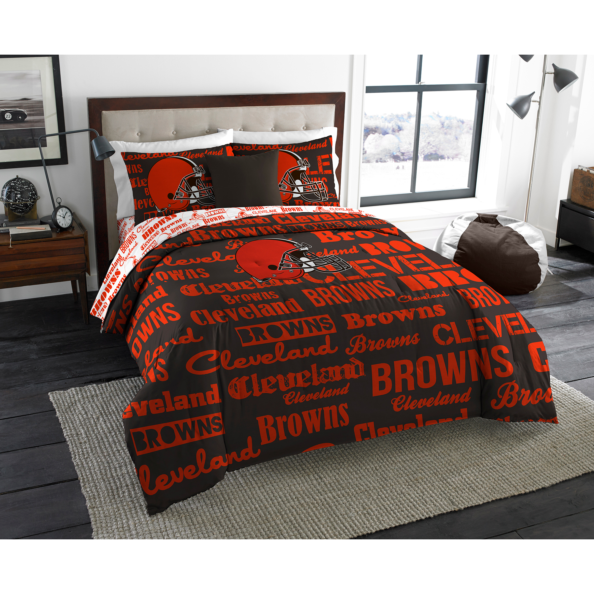 Nfl Cleveland Brownsbed In A Bag Complete Bedding Set Walmart Com