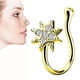 thumbnail image 2 of de cristal falso 18G Clip no perforado en s de oro Zulema piercings en la nariz, 2 of 8