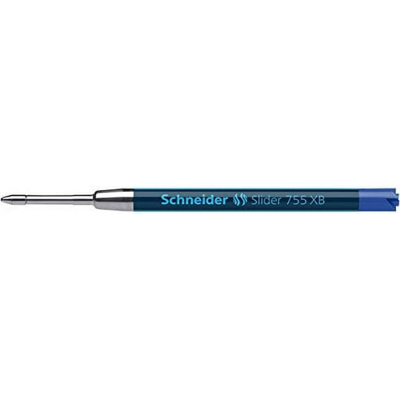 Schneider Schreibgeräte Ballpoint Pen Refill Slider 755 Indelible XB, Blue Single Blister Card