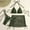 A192 Army Green, variant on 3 Piece Bikini Sets for Women Mesh Fishnet Triangle Halter Top with Tie Side Briefs and Mini Skirt Cover Up Set High Cut Charming Bathing Suits