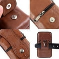 thumbnail image 3 of Men Cell Phone Belt Pack Bag Loop Waist Bag Holster Pouch Case​ Genuine Leather, 3 of 8