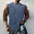 thumbnail image 2 of Afdoent Tank Tops Men Summer Fitness Broad Shoulder Casual Loose Fit Running Sleeveless Tank Top Beach Vacation, 2 of 5