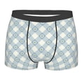 thumbnail image 4 of Goofa Daisy Plaid Blue Printed Men's Boxer Briefs Underwear, Moisture-Wicking Underwear, Trunk,Soft and Breathable Cotton Underwear-X-Large, 4 of 9