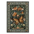 thumbnail image 4 of Lahome Decor 5'x7' Butterfly Bedroom Rug,Area Rugs 5x7ft Rugs for Living Room, Non-Slip Washable Rugs Stain Resistant Boho Floral Rug Low-Pile Throw Rug for ‎Dining Room Office,Black, 4 of 10