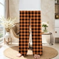 thumbnail image 3 of Tiijoy Toddler Girls Plaid Flannel Sleep Pants High Rise Straight Leg Loose Pajama Pants, 3 of 3