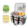 thumbnail image 2 of FORMRS Insulated Cooler Bag 24 Cans Capacity Soft Leakproof Lunch Box with Side Pockets, Black Simple Shapes, 2 of 7