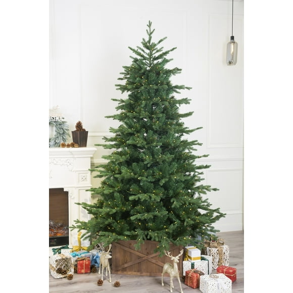 5 Foot European Balsam Fir Artificial Christmas Tree Pre-lit with Dual Color LED Lights. (5ft Pre-lit)