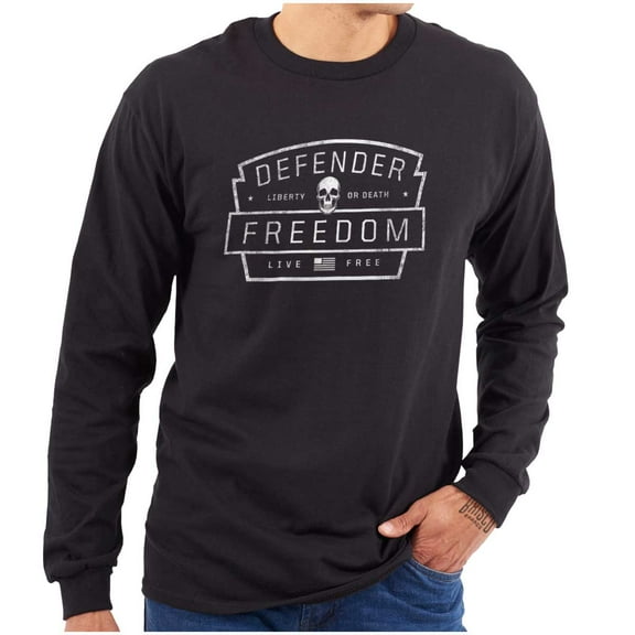 Live Free Liberty Death Freedom Long Sleeve TShirt Men Women Brisco Brands S