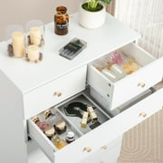 UBesGoo 7 Drawer Wood Dresser for Bedroom, Chest of Drawers, Storage Organization Unit for Clothing, White