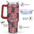 thumbnail image 3 of Personalized Dog Lover Gift Idea - 40oz Insulated Tumbler with Straw for Women - Non-Slip Handle Coffee Travel Cup, 3 of 7
