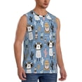 thumbnail image 2 of Pofeuu Llamas And Cactus Print Men's Muscle T-Shirt, Sleeveless, Muscle Tank, Classic Muscle Tee Top For Men Casual Sleeveless Muscle T-Shirt Trendy Clothes-X-Large, 2 of 7