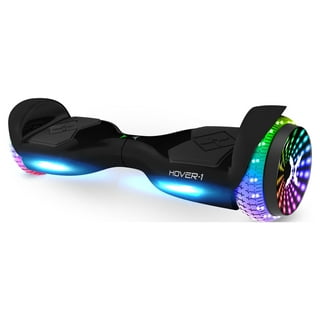 Hoverboard electrique scooter électrique gyropode tout terrain 8.5 ''  hummer tout-terrain avec bluetooth led moteur puissant cadeau iéal bleu  chromé Cool&fun - Conforama