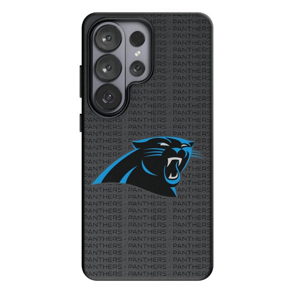 Keyscaper Carolina Panthers Text Backdrop Galaxy Magnetic Bump Case