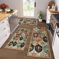 thumbnail image 3 of Aonewoe Boho 3 Piece Kitchen Rug Set Washable Non Slip Kitchen Mats for Floor Decorative Bohemian Kitchen Rugs and Runners Floor Mat for Hallway Laundry Room Sink, 3 of 8