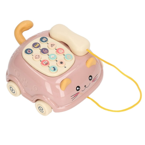 Téléphone bébé, Jouet Musical résistant aux Chocs pour bébé 12 Boutons  poignée Confortable pour l'éducation préscolaire Rose