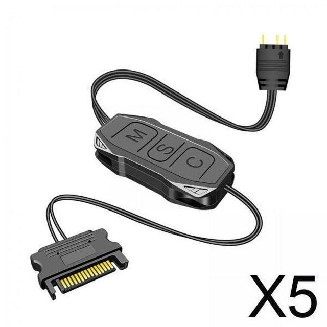 Controlador 5xARGB Control Remoto 5V Interruptor USB 5V 3 Agujas Para Ventilador De Chasis