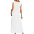 thumbnail image 4 of Maxi Dresses Sevevn Women's Fashion Casual Solid Color Tie Sleeveless Round-Neck Dress Dresses For Women 2025 Elegant Classy, 4 of 5