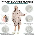 thumbnail image 5 of Wearable Oversized Blanket,Pink Chicken Pattern Wearable Blanket Hoodie for Adults,Cozy Hooded Blankets with Super Pockets,Super Warm Fuzzy Pullover for Women & Men, 5 of 6