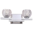 thumbnail image 2 of Woodbridge Lighting Jewel 2Lt Glass LED Bath Light in Chrome/Crystal Mercury, 2 of 3