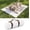 White, variant on 70 x 120 Inch Extra Large White Outdoor Picnic Blanket Woven Cotton Yarn Blanket with Fringe and Leather Storage Strap Boho Decor for 8 to 12 Camping Lawn Wedding Photoshoot Beach Park Grass