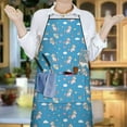 thumbnail image 6 of Blue Cartoon Unicorn Gift Balloon Cloud Apron-Garden Aprons for Women with Pockets-Cotton Linen Waterproof Kitchen Cooking Gardening Aprons Adjustable for Kitchen,Cooking,BBQ and Salon 33x27 Inch, 6 of 7