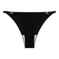 thumbnail image 3 of LNWUY Bikini Bottoms for Women Cheeky, Seamless Breathable Comfort Solid Color Bathing Suit Swimsuit Bottoms Briefs Black XL, 3 of 7