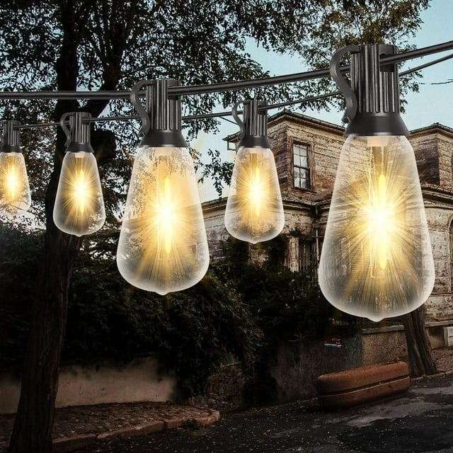 ROMANJOY ST38 LED Outdoor String Lights 10ft Edison Patio Lights with