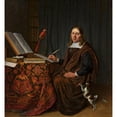 thumbnail image 2 of Hendrick Martensz. Sorgh 15x16 Black Ornate Wood Framed Double Matted Museum Art Print Titled - Portrait of a Scholar (1663), 2 of 5