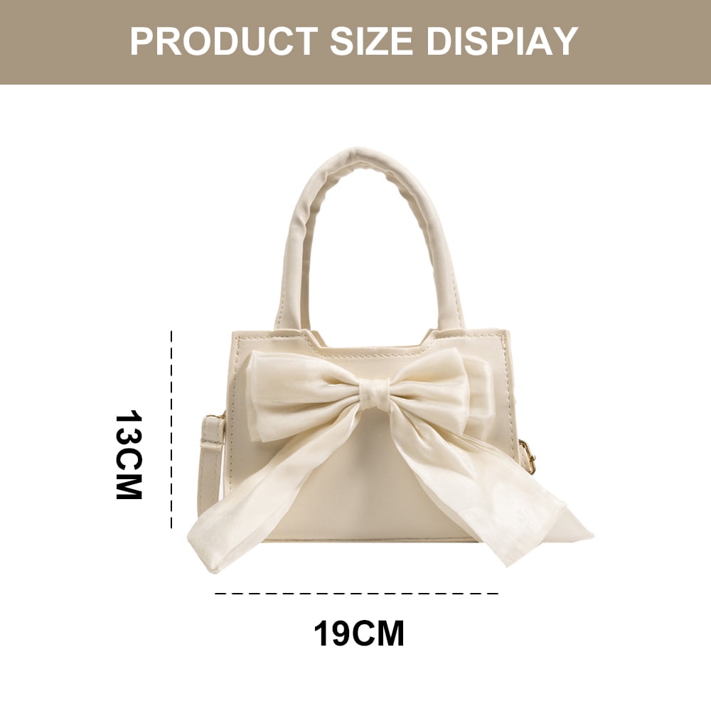 ◆SATUR◆ Iola bag debeige white brown ivory SE231PMBG48 Women's bow handbag new fashion simple shoulder slung