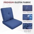 thumbnail image 3 of Planntonneo Outdoor Wicker Furniture Cushion Set, 25 x 22 x 4 Deep Seat Patio Chair Cushions, Navy Blue, 1 Set, 3 of 8