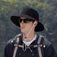 thumbnail image 2 of QASIEATN Everyday Wear Accessories for Women Outdoor Hiking Sun Hat Solid Wide Brim Bucket Hat Casual Breathable Fishing Cap, 2 of 9
