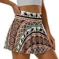 thumbnail image 3 of Xoenoiee Aztec Horse Cactus American Tribal Print Womens Tennis Skirt Pleated Athletic Skorts with Pockets Shorts High Waisted Golf Skirts for Workout Running Casual, L, 3 of 7
