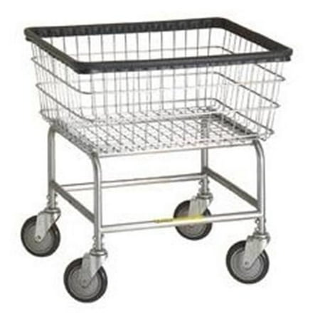 - R&B Wire 100D Narrow Wire Frame Metal Laundry Cart - Chrome