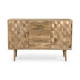thumbnail image 2 of Mango Wood Sideboard with 3 Drawers 2 Doors and Textured Appearance / Ample Storage and Style, 2 of 7