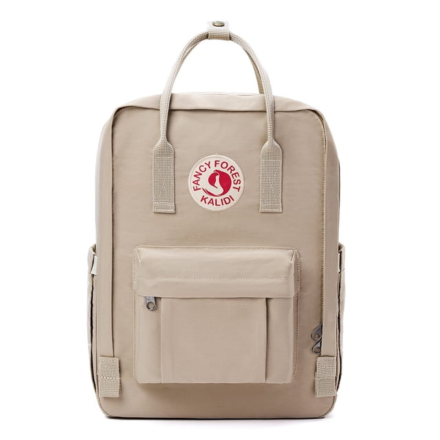 Mochila casual KALIDI para portátil de 15 pulgadas, mochila de camping, color caqui