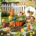thumbnail image 4 of Easter Decorations Bunny Egg Planter Figurine 3.54 Inch, Resin Easter Decor Mini Flower Pot for Home Table, 4 of 4