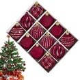 thumbnail image 5 of Hvmvliv 12-Pack Velvet Christmas Balls 2.3 Inch Red Green Flocked Ornaments Shatterproof Tree Decor Red, 5 of 6