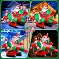 thumbnail image 5 of DeeKom 6' Christmas Inflatable Outdoor Decor, Blow Up Santa Claus on Airplane, Prelit, LED Lights, 5 of 7