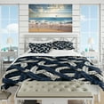 thumbnail image 2 of Designart "Nautical Rope Patterns" Blue Coastal Bedding Covert Set - Nautical & Coastal Bed Set With 2 Shams, 2 of 5