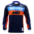 thumbnail image 2 of Camiseta de ciclismo de manga larga para hombre, para exteriores, de verano, color azul oscuro, para ciclismo de montaña o carretera, 2 of 5