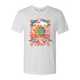 thumbnail image 2 of Wild Bobby Sun and Moon Groovy Vintage Daisy Flowers Stars Vintage Men Premium Tri Blend Tee, Heather White, X-Large, 2 of 6