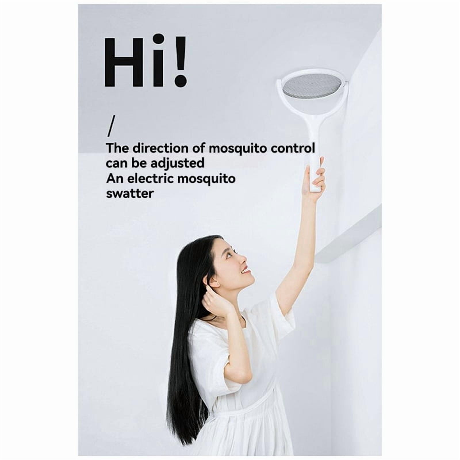 5 in 1 Fast Charging Racket Lure Fly Bug Safety Insulated Battery Powered Lamp ABS Adjustable Electric Mosquito Swatter