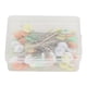 thumbnail image 2 of Alfileres de costura, 100 piezas de agujas de color de fijación de cabeza grande para el hogar, componentes de joyería hechos a mano, flor de ciruela clara, 2 of 14