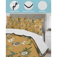 thumbnail image 3 of Quilts Queen Size Bedding Set, Yellow Botanical Reversible Summer Quilt 3 Pieces, Spring Floral Summer Lemon Birds Lightweight Bedspreads Coverlets with 2 Pillow Shams for All Seasons, 3 of 5