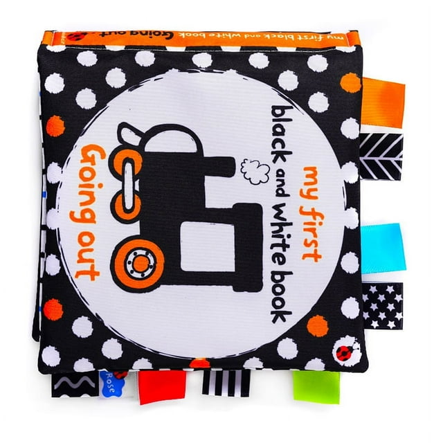 Libro para bebés BuyWeek alto contraste en blanco y negro