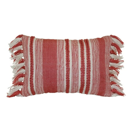 Better Homes & Gardens Coral Woven Stripe Pillow