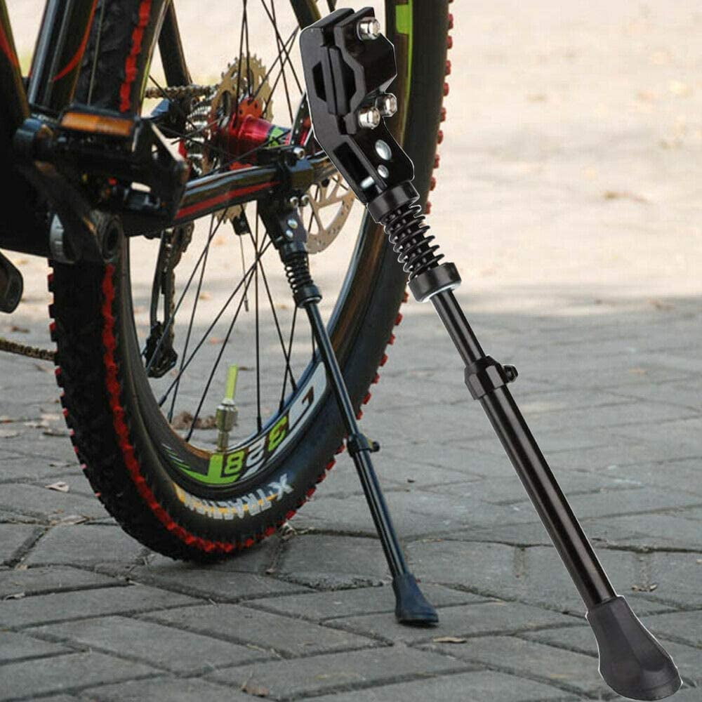 Yonntech Portable Non-Slip Center Mount Double Legs Mountain Bike Kickstand Bicycle Parking Racks Aluminum Alloy 26-28 