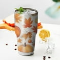 thumbnail image 3 of 30oz Fall Pumpkins and Autumn Leaves Tumblers Stainless Steel Tumbler with Lid and Straw,Vacuum Insulated Double Wall Travel Tumbler Cups Mug with Cleaning Brush for Coffee,Tea, 3 of 7