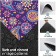 thumbnail image 3 of Purple Paisley and Floral Pattern Kitchen Rugs Sets Of 3,Kitchen Runner Rugs Non Skid Washable,Decorative Kitchen Floor Mats for Kitchen,Sink,Laundry,17"x30"+ 17"x47" + 17"x59", 3 of 6